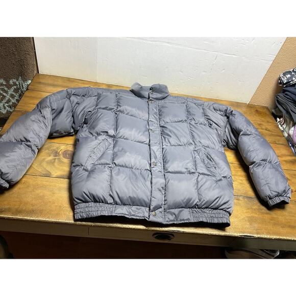Vintage Cabelas Premier Northern Goosedown Gray Puffer Jacket Coat Mens XL Tall - Picture 1 of 10